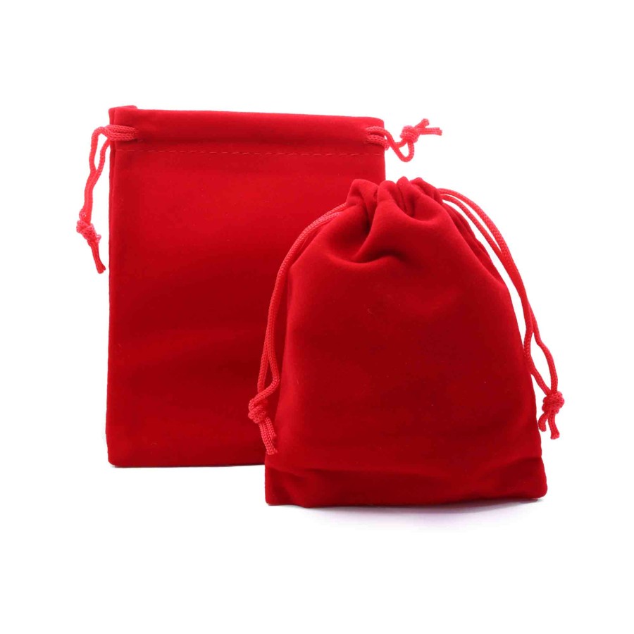 Bolsa Mediana de terciopelo Rojo