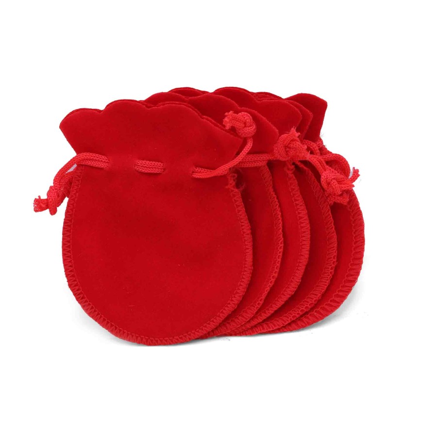 Set de Bolsas Terciopelo Color Rojo (5 UNIDADES)